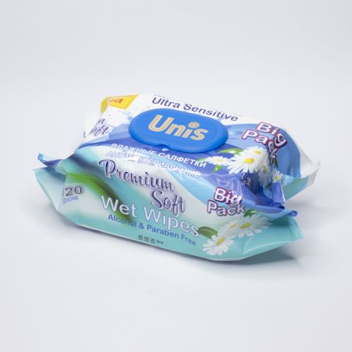 Салфетки влажные "UNIS" 120шт. по низкой цене в Одессе