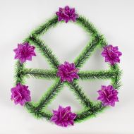 Венок круглый из искусственных цветов